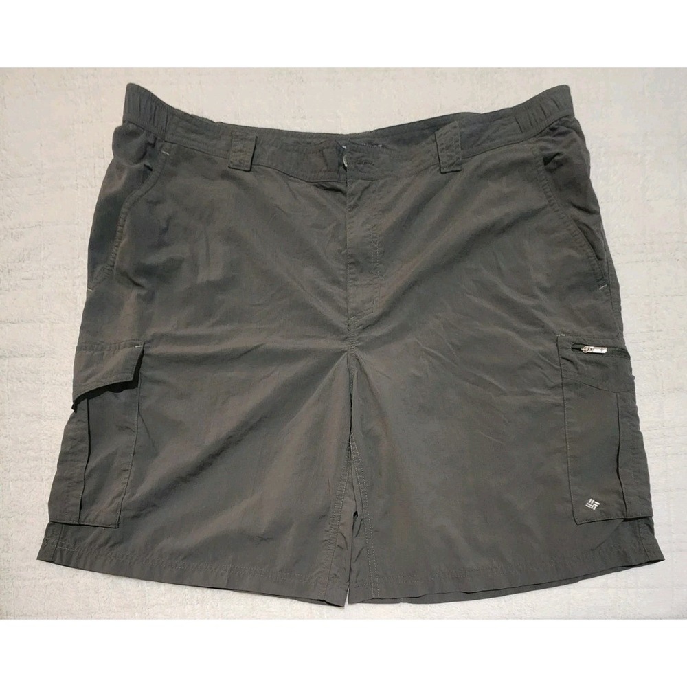 Columbia Shorts Men 42X10 Gray Omni-Shade Cargo Mid Rise Sun‎ Protection Fishing